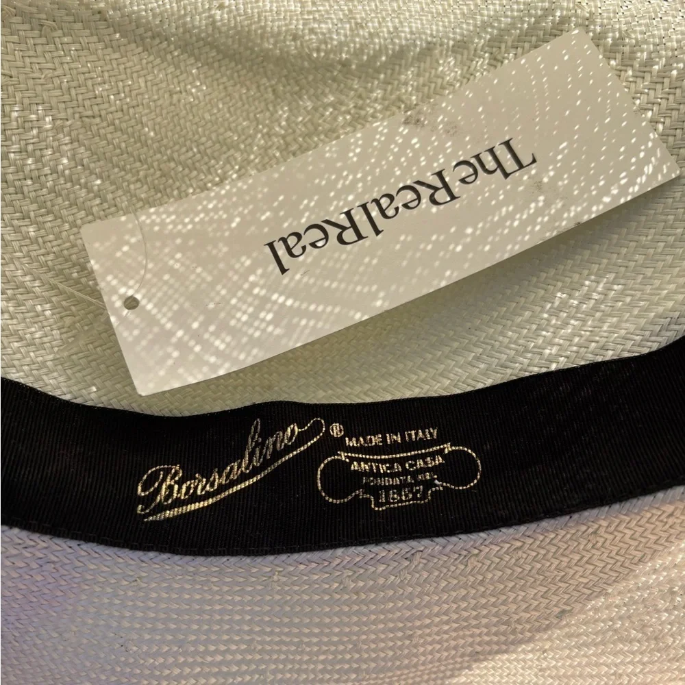 Borsalino straw hat size medium
